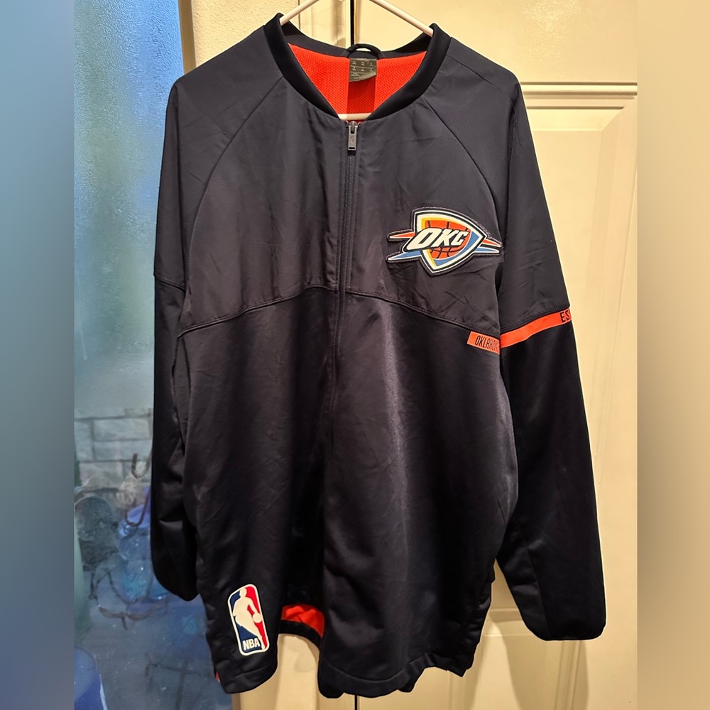 NWOT Rare Adidas NBA Oklahoma City Thunder Authentic On-Court Warm-Up Jacket